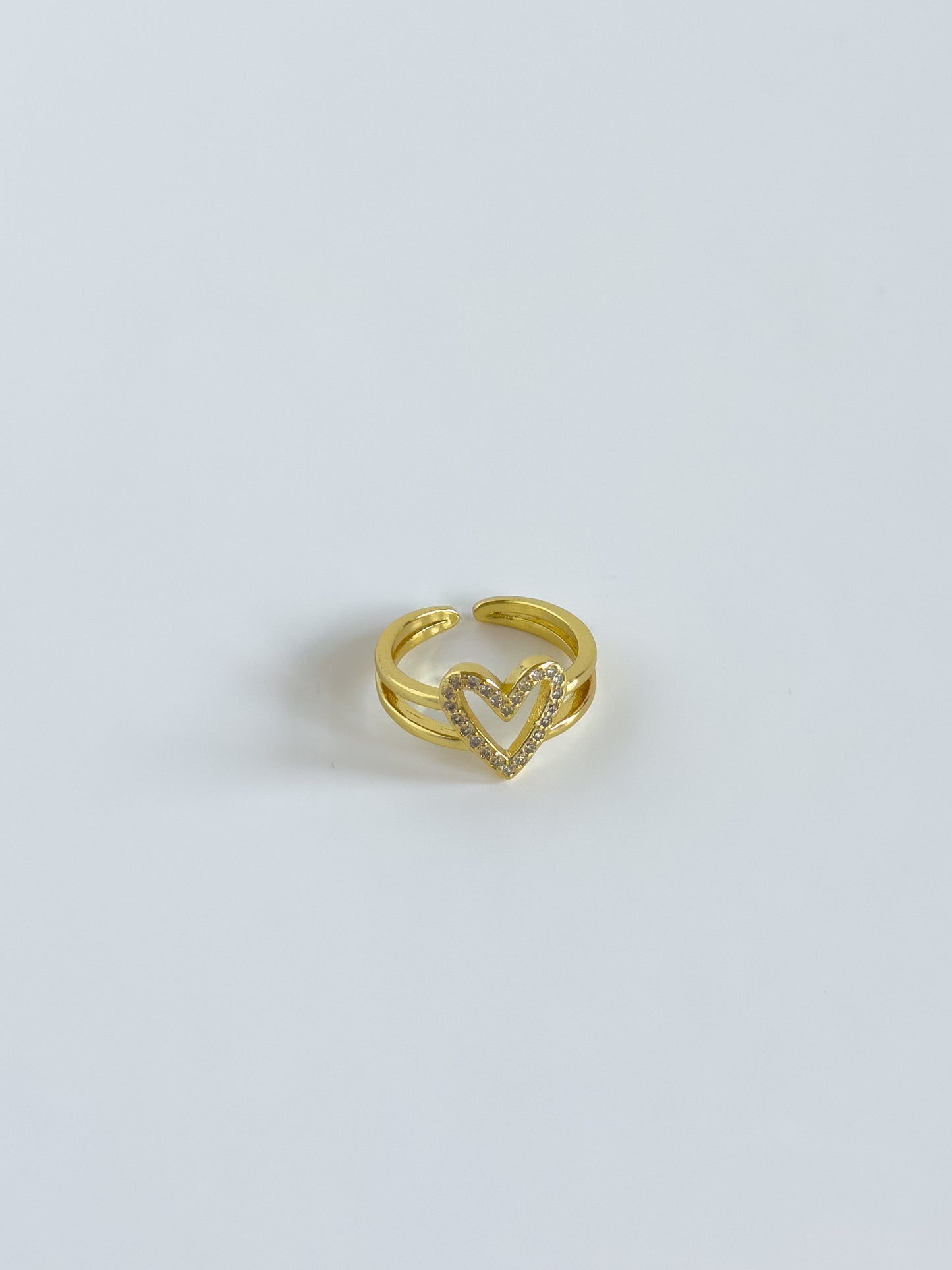 Anillo de corazón brillante