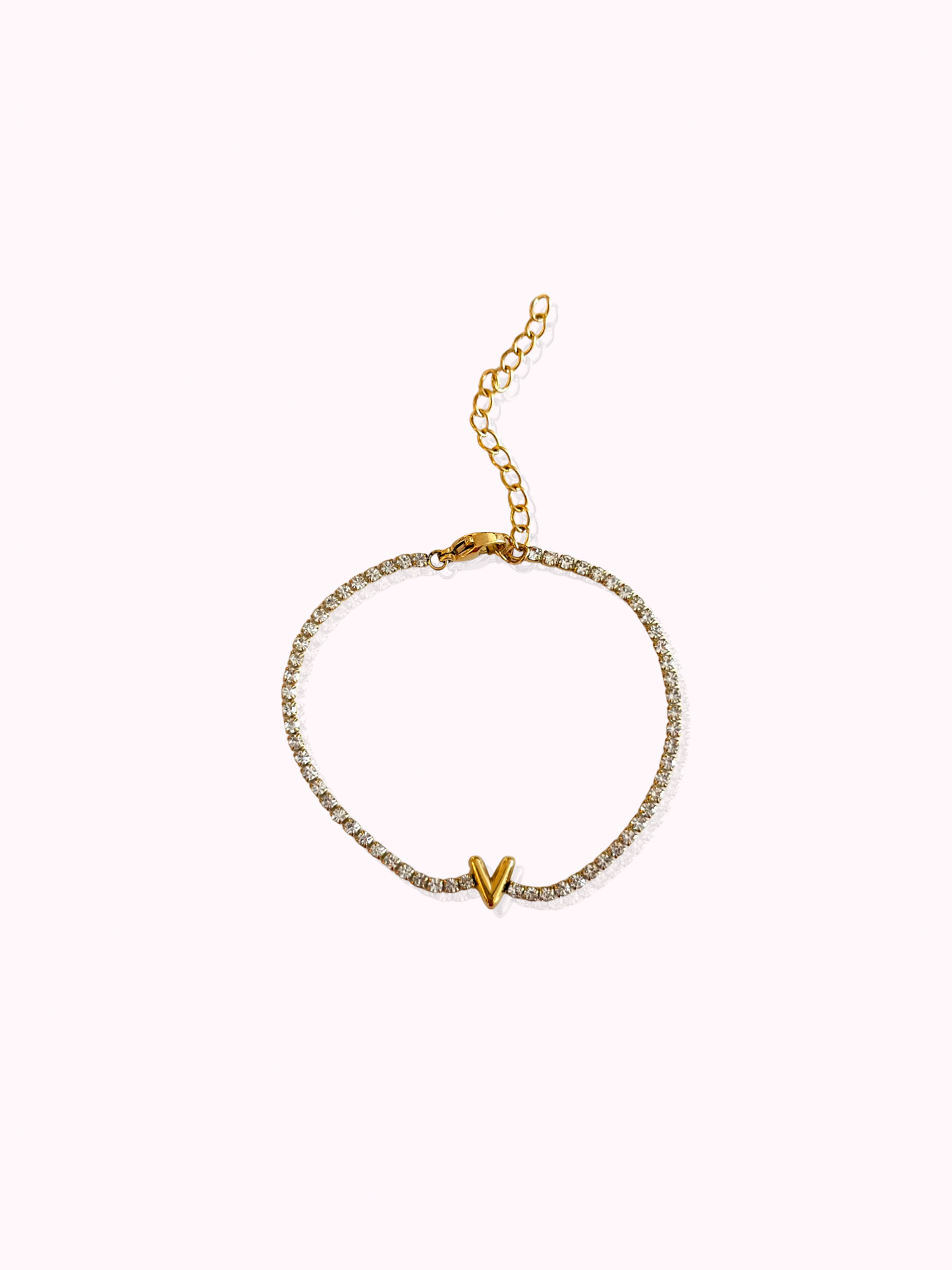 Initial Tennis Bracelet