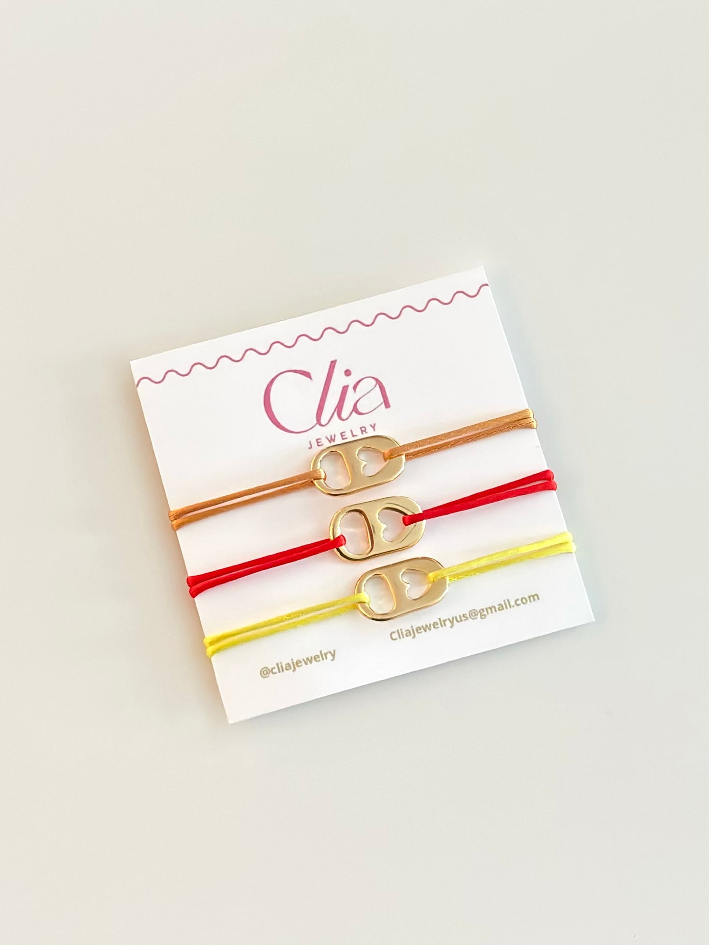 Soda Tab Charm Bracelet Thread