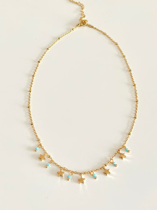 Necklace with Stars and Crystals