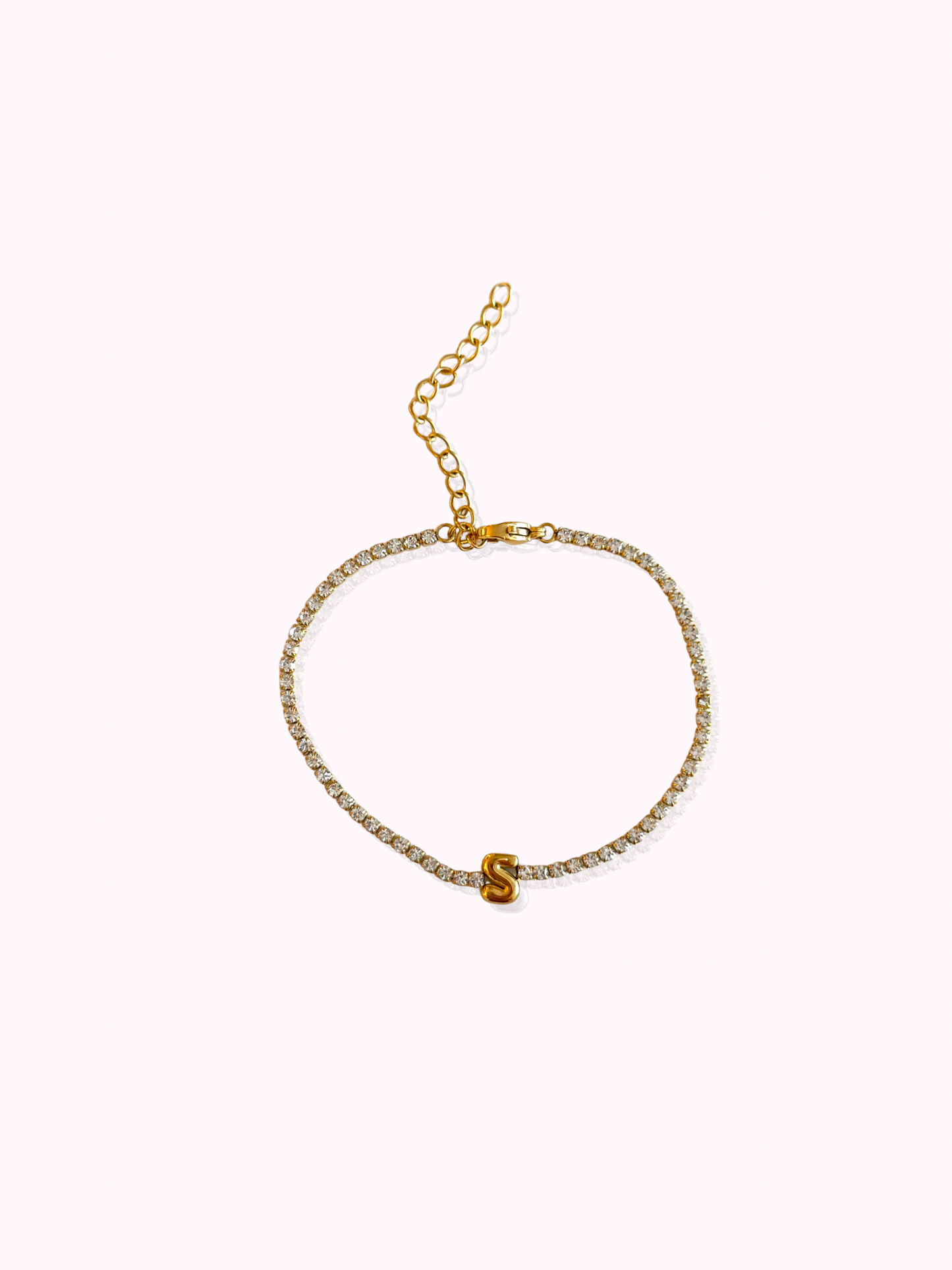 Initial Tennis Bracelet