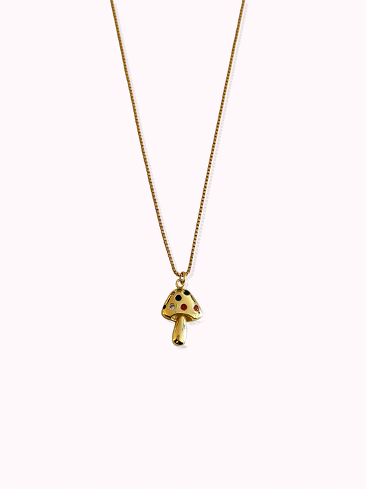 Mini Mushroom Necklace