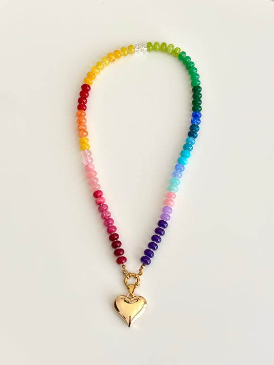 Rainbow Heart Necklace