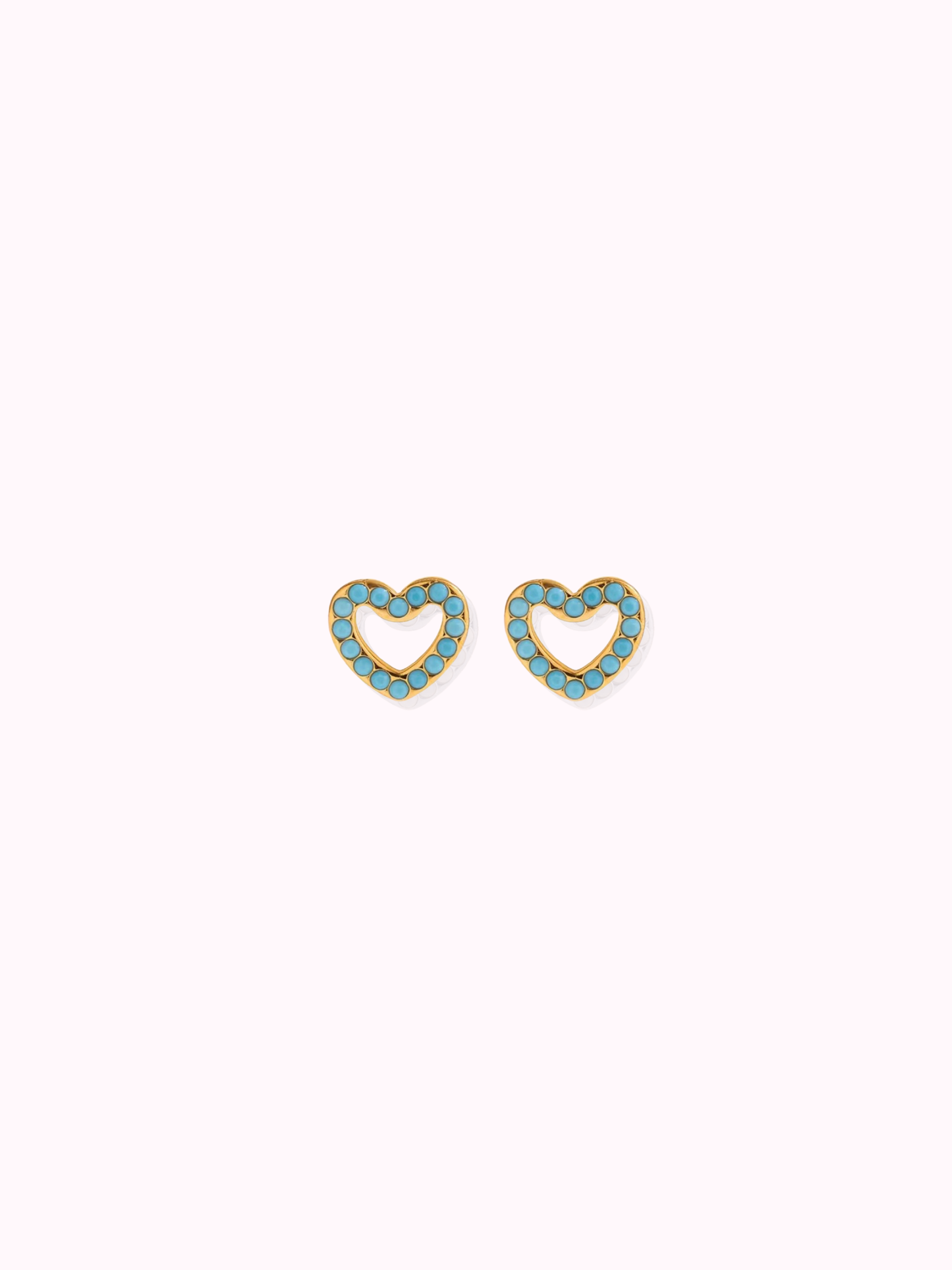 Mini Blue Heart Earrings
