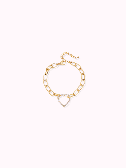 Sparkling Heart Bracelet