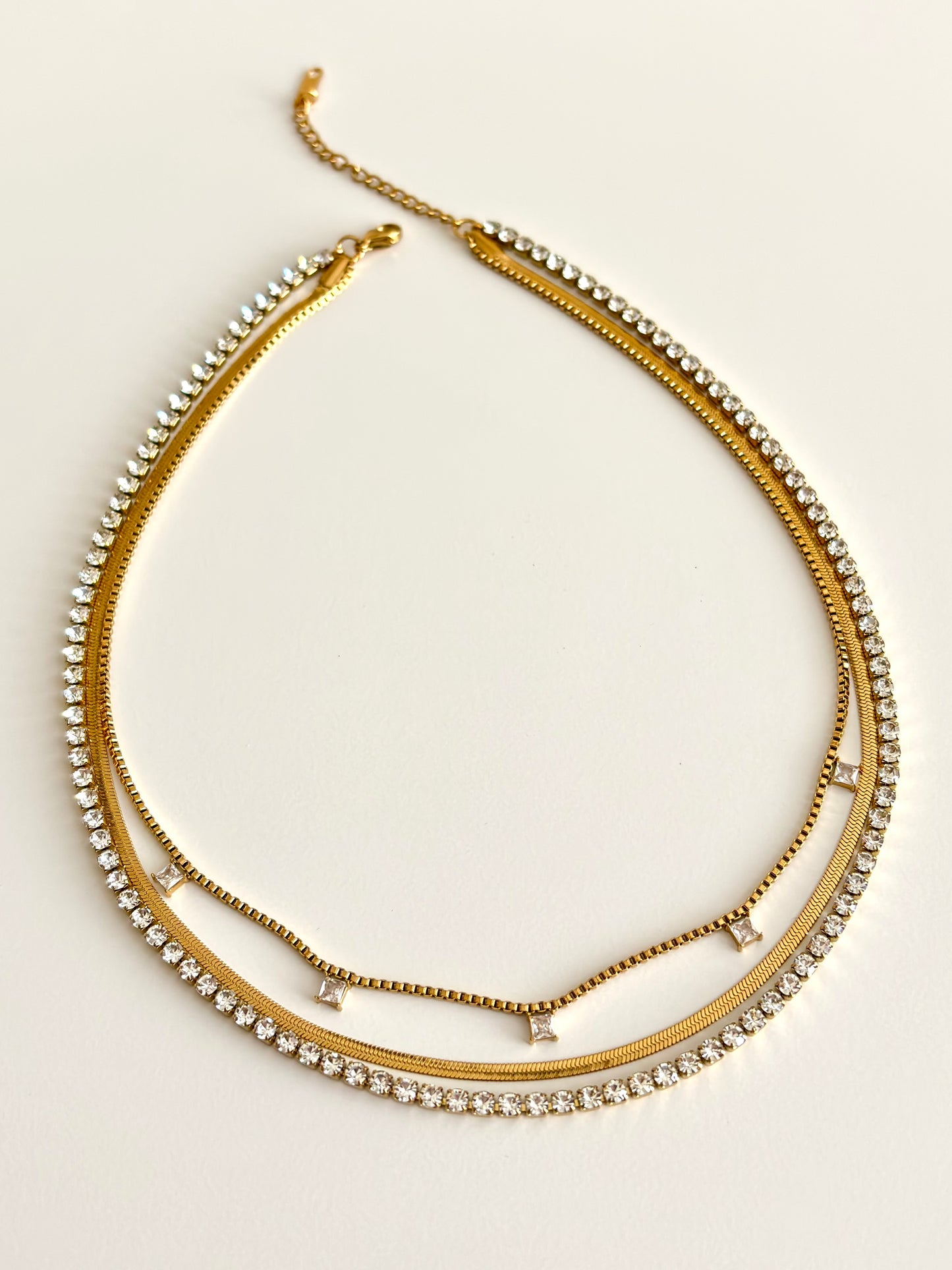 Triple Sparkling Necklace