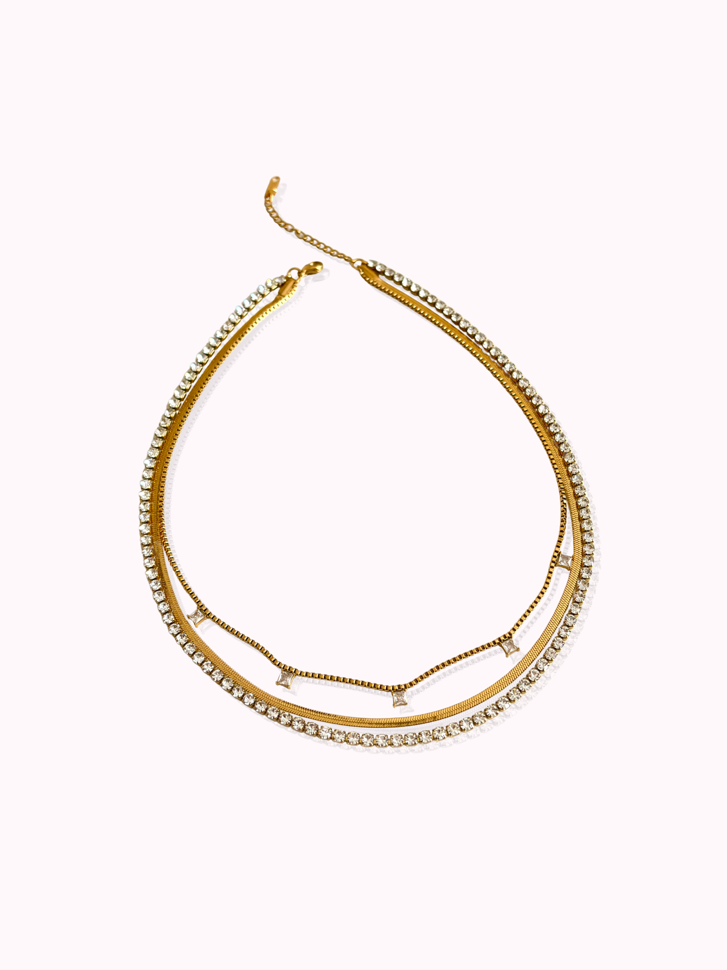 Triple Sparkling Necklace