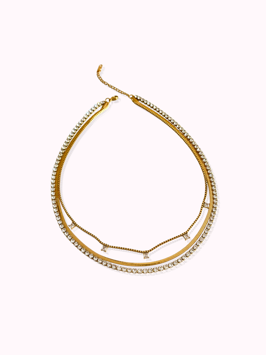 Triple Sparkling Necklace