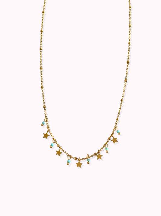 Necklace with Stars and Crystals