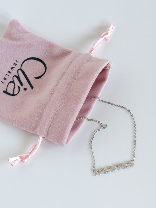 Silver Mom Necklace