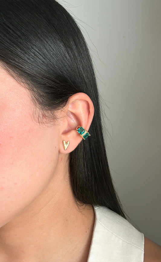 Green Crystal Earcuff