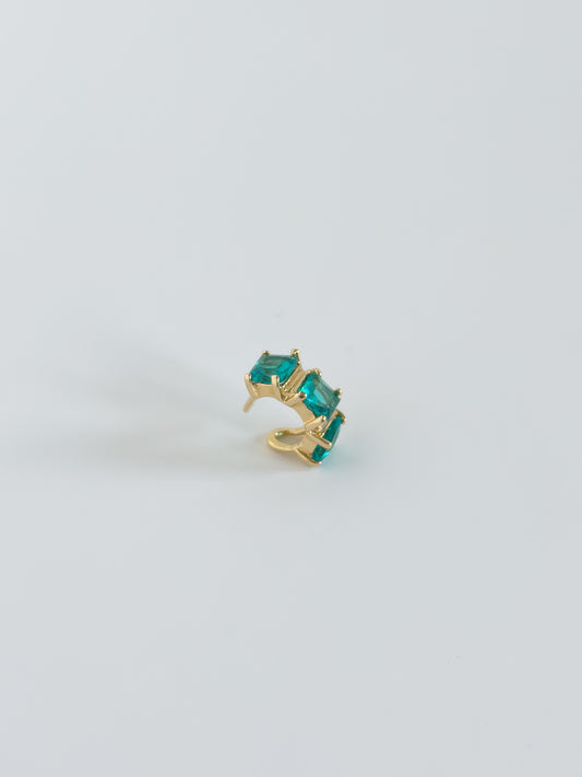 Green Crystal Earcuff